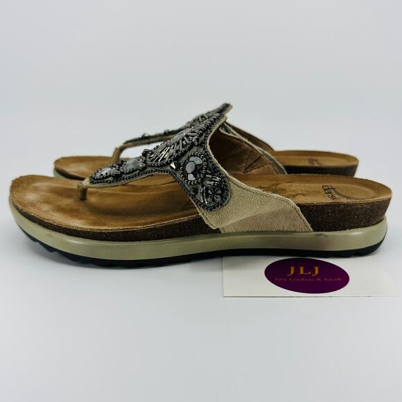 Dansko Women's Pamela Beaded Leather Thong Sandals 1555201600 Size 37/ 6.5-7 US - Picture 5 of 12